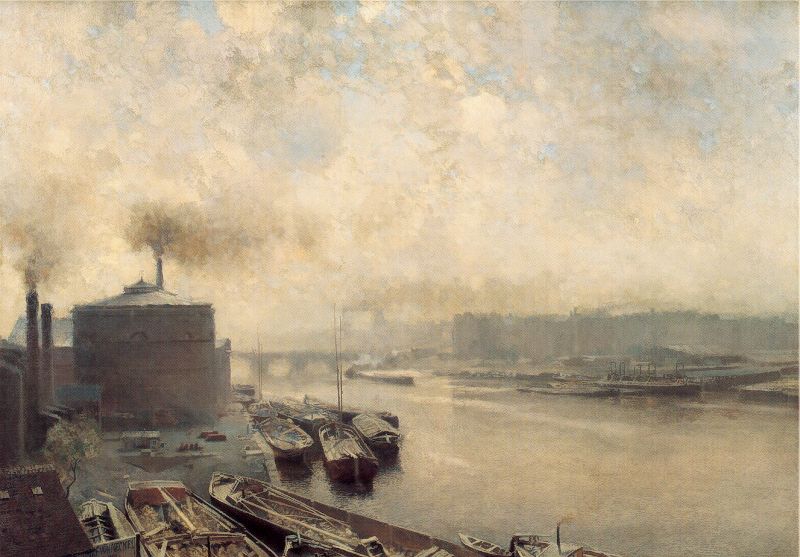 Meckel, Adolf von British Gas Works on the River Spree